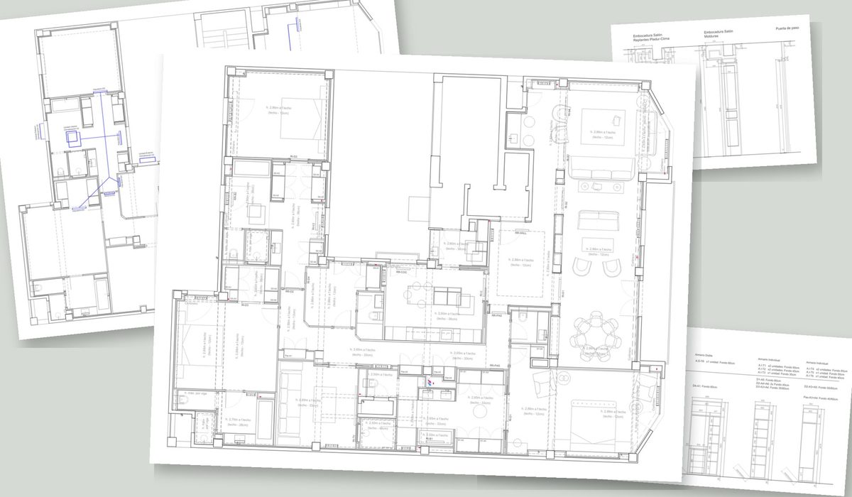 Planos de proyecto de una vivienda reformada